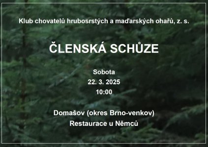 Pozvánka - Členská schůze